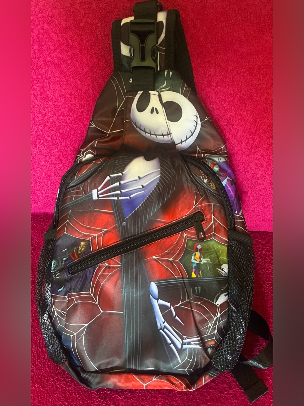 NWOT Disney Tim Burton The Night Before Christmas Jack & Sally Sling Bag
